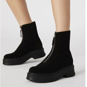 NEW Steve Madden Womens Jones Leather Ankle Boot sz 7 black